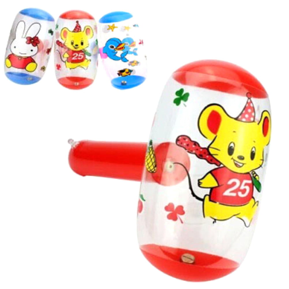 Cartoon Inflatable Hammer Air Hammer With Bell Kids Children Blow Up Toys HI 
