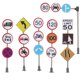 thumbnail image 1 of 1 Set of 6 Pcs Plastic Traffic Signs Kids Model Traffic Road Sign Playthings, 1 of 3