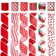 thumbnail image 1 of Cinta Navideña KINGLAKE Roja y Blanca con Alambre 2,5" 30 Yardas 6 Rollos, 1 of 7