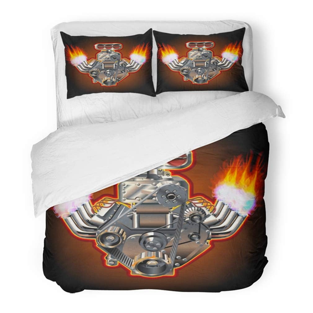 KXMDXA 3 Piece Bedding Set Car Cartoon Turbo Engine Hot Rod Flame Exhaust Race Muscle Hotrod Twin Size Duvet Cover with 2 Pillowcase for Home Bedding Room Decoration KXMDXA 3 Piece Bedding Set Car Cartoon Turbo Engine Hot Rod Flame Exhaust Race Muscle Hotrod Twin Size Duvet Cover with 2 Pillowcase for Home Bedding Room Decoration