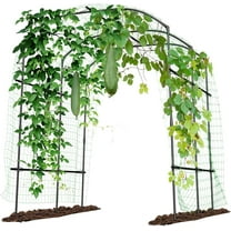 Slsy Extra Tall Garden Arch Trellis for Climbing Plants Outdoor, 87" H Metal Arbor Plant Support Trellis Archway for Climbing Vine Vegetable/Fruit/Flower Yard Lawn Garden