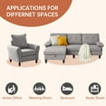thumbnail image 4 of Soscana Modern Living Room Furniture Set 3 Seat Sectional Sofa with Storage Ottoman and Accent Chair, L Shaped Couch with Side Pockets and Armchair, Seating Set for Apartment Office Studio, 4 of 7