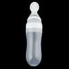 Baby Silicone Squeeze Feeding Bottle With Spoon Food Rice Cereal Feeder 90ML Fresh Milk Feeder Feeding Tools
