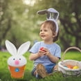thumbnail image 2 of Binwennn Holding Nose Sculpture Candy Corn Ornament Easter Decoration Bunny In Ceramic Flower Pot Spring Decoration For Home Tabletop Farmhouse Garden, 2 of 8