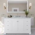 thumbnail image 2 of Wyndham Collection 60" Oval-Sink Wood Single Bathroom Vanity in White, 2 of 5