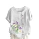 thumbnail image 1 of Camiseta suelta informal de verano con cuello redondo y manga corta con estampado de flores para mujer OAVQHLG3B Store  lin121212, 1 of 4