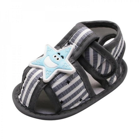 

First Walkers Shoes Infant Newborn Baby Girls Boy Star Pattern Hollow Sandals Shoes Cotton Soft Sole Sneakers