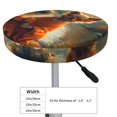 thumbnail image 4 of Round Bar Stool Seat Covers, Maple Leaf Meditating Chihuahua Elastic Round Chair Cover Stool Seat Slipcover Bar Stool Cushions Round Pad for 12-14 inch, 4 of 7