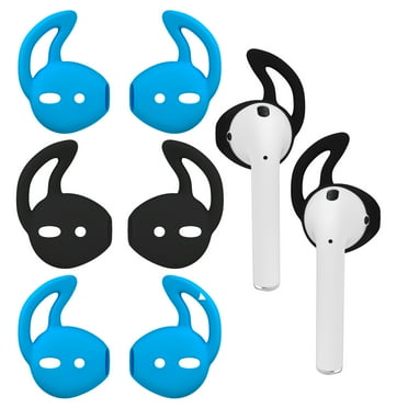 AirPods Ear Hooks, Apple Earpods Cover Tips, 3-Pack Silicone Covers for Apple Earphones Headphones (Clear)