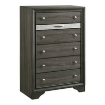 Furniture of America Lubbock 6-Drawer Wood Gray Chest