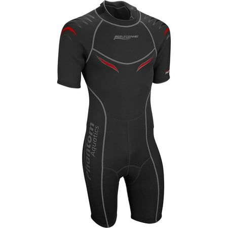 Phantom Aquatics Men s Superior Flex Neoprene Wetsuit Short Sleeve Shorty Scuba Snorkeling Surf Suit - BKYL - LG