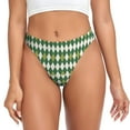 thumbnail image 1 of Balery Light Green Squares Tangas de Algodón para Mujer con Estampado – Ropa Interior Sexy, Transpirable, G-string-3X-Large, 1 of 6