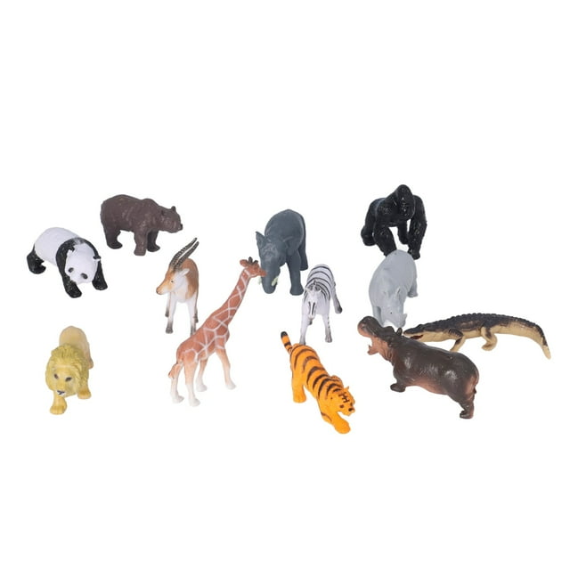 Figuras de animales de la jungla, 12 piezas de figuras de animales de la jungla, juego de animales de la jungla, figuras de animales, funcionalidad de alta precisión