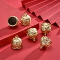 thumbnail image 6 of 1box 16pcs style Alloy Cord Ends 2 colors End Caps with Loop for Jewelry Makings Crafts, 6 of 7