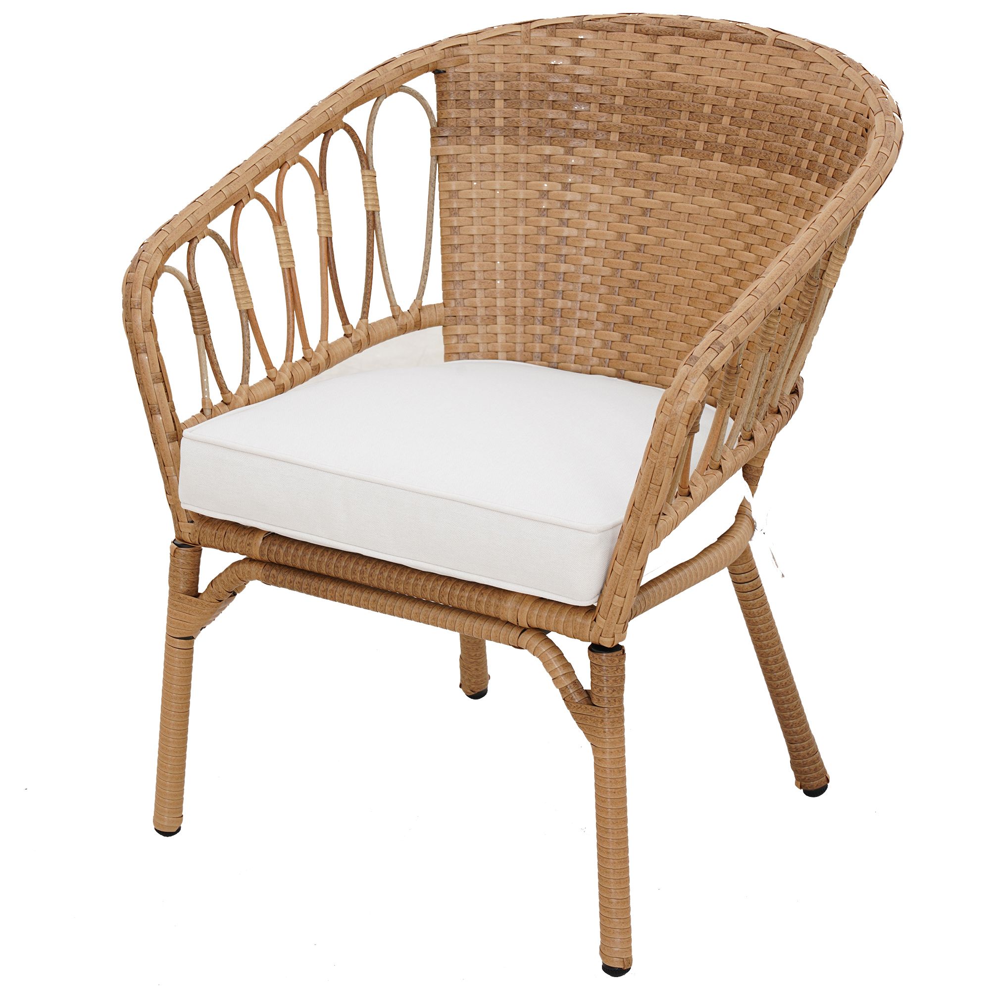 Better Homes & Gardens Willow Sage 3-Piece Bistro Set with Wicker Table, Beige - image 3 of 7