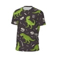 thumbnail image 6 of Wukai Dinosaur Skeleton Print Men's Short-Sleeved Mesh T-Shirt,Quick-Dry Short Sleeve Workout T-Shirt-5X-Large, 6 of 8