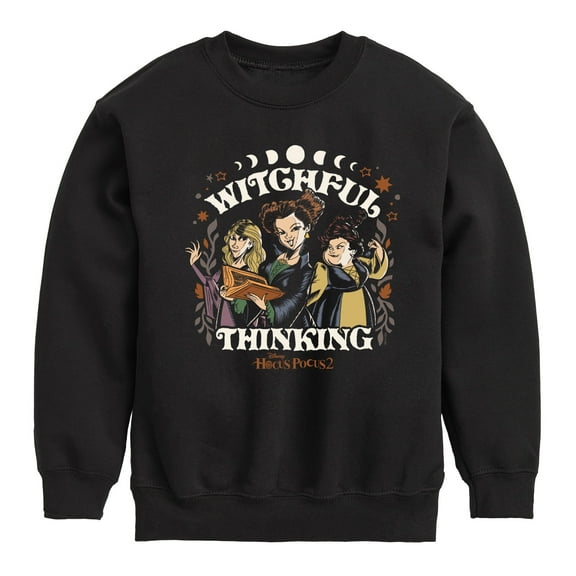Hocus Pocus 2 - Witchful Thinking - Toddler And Youth Crewneck Fleece Sweatshirt