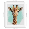 thumbnail image 2 of Paint by Numbers Kit for Adults, Giraffe Floral Crown Headshot Art Paint by Numbers, Easy Paint by Numbers Kit for Adults Beginner, DIY Adult Paint by Number Kits on Canvas, 12x16in Home Decor, 2 of 7