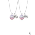 thumbnail image 2 of Delight Jewelry Silvertone Domed Multi Color MN Mother & Daughter Heart Necklaces (Set of 2), 19"+2", 2 of 4