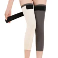 thumbnail image 3 of 1 Pair Men Women Cotton Plush Leg Warmers Winter Rheumatic Arthritis Knee Braces Leggings Leg Sleeves Cycling Running Knee Wraps (Gray-Plush,M (35-50 KG)), 3 of 6