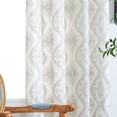 thumbnail image 4 of Cortinas Jinchan Boho de lino para sala de estar, 2 paneles, 244 cm, 4 of 9