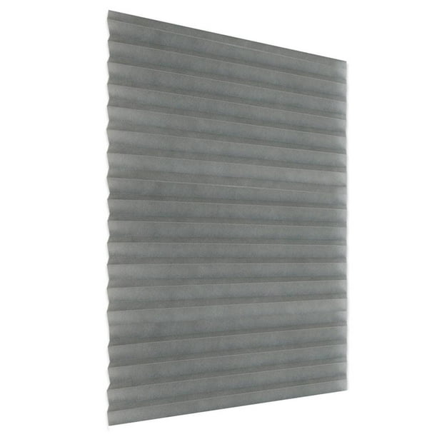 Cortinas grises para ventanas no tejidas, medio oscurecimiento, autoadhesivas para cocina y baño