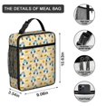 thumbnail image 3 of Police and Bear Beige Pattern Insulated Lunch Bag for Men Women,Waterproof Lunch Box for Work,Picnic or Travel,Thermal Insulation,10.63x9.06x3.54 Inches, 3 of 4