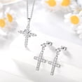 thumbnail image 5 of Ydou 14K White Gold Plated Cross Necklace and Earring Set for Women - Cubic Zirconia Faith Jewelry Sets with Cross Pendant Stud Earrings for Women Mom Birthday Aniversary Gift, 5 of 9
