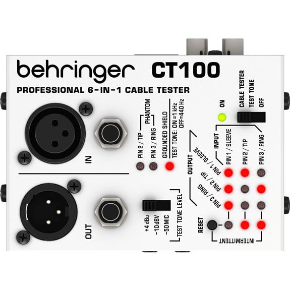 ayudar Pendiente subterráneo Behringer CT100 Professional 6-in-1 Cable Tester - Walmart.com