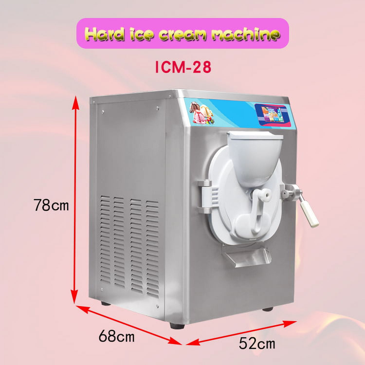  Kolice Commercial 15-20L/H Mini tabletop hard ice cream maker,  mini desktop hard ice cream machine, countertop ice cream machine: Home &  Kitchen