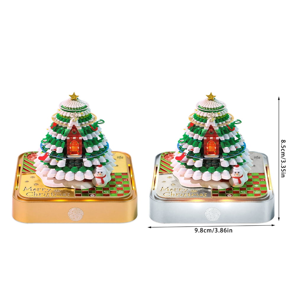 Festival Tree House Design 2026 Desk Calendar With Removable Notepad led Display