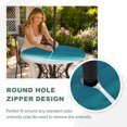 thumbnail image 4 of Round Outdoor Tablecloth with Umbrella Hole and Zipper, Ombre Teal Waves Tablecloth with Elastic Waterproof, Abstract Art Gradient Modern Patio Table Covers for 31" - 35" Picnic Pool Tables, 4 of 9