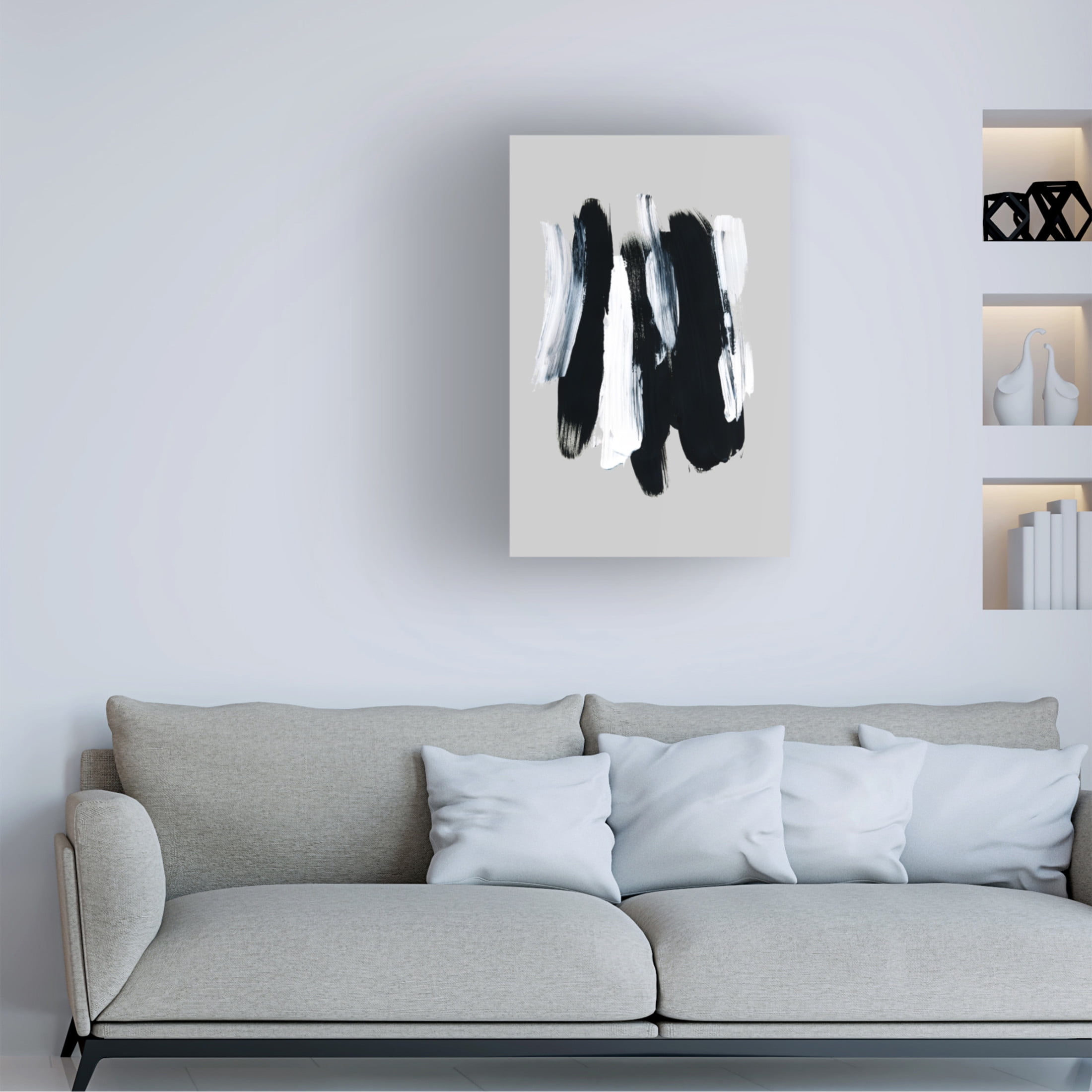 Trademark Fine Art Mareike Bohmer  Abstract Brush Strokes 12 Canvas Wall Art
