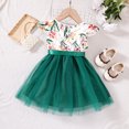 thumbnail image 1 of Vedolay Summer Dresses Girls' Short Sleeve Fashion Skater Dress, Butterfly Floral,Green 18-24 Months, 1 of 5