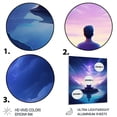 thumbnail image 3 of Designart "Greeting the Mountains with "Namaste" I" Landscape Mountains Metal Wall Art Prints, 3 of 5