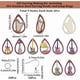 thumbnail image 2 of Kit de 78 piezas para hacer aretes de madera (9 pares) con dijes musicales, instrumentos musicales, guitarras ligeras de madera, arpa, lágrima, grandes, ganchos para aretes, anillos de salto., 2 of 5
