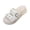 White, variant on Studded Buckle Slide Sandals, Women's Denim Cross Strap Platform Slides Sandals With Buckle Fashion Comfortable Studded Slip On Non-Slip Beach Mules for Casual Party Date Walking, Black 8.5