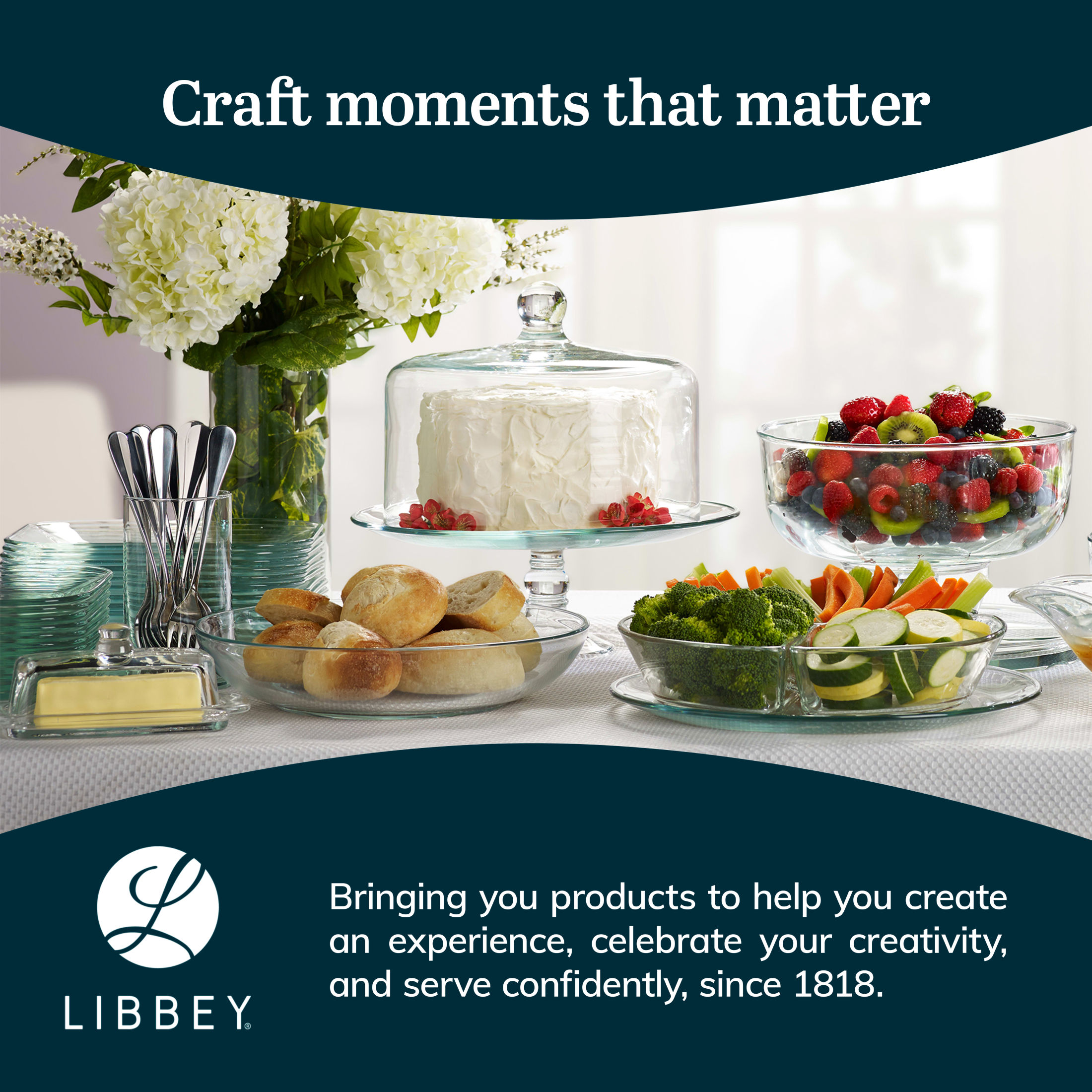 Libbey Selene Glass Cake Stand with Dome photo 6