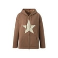 thumbnail image 2 of Inevnen Women Long Sleeve Zip Up Hoodie Jacket Star Vintage Casual Cardigan Sweatshirt with Pocket, 2 of 8