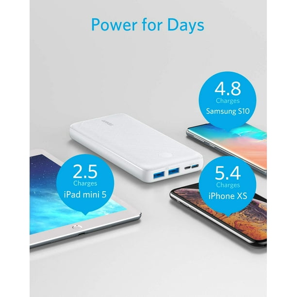 Anker PowerCore Essential 20000 Power Bank, 20000mAh Portable Charger with  PowerIQ Technology and USB-C Input,