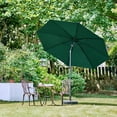 thumbnail image 4 of Bestco 9 ft Wide Patio Umbrella with Crank Handle, Adjustable Angle and 8'6" Steel Pole, Green, 4 of 12