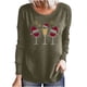 thumbnail image 2 of Pntutb Ladies Fashion Casual Christmas Print cuello redondo suelto manga larga top Pntutb Pntutb-3267, 2 of 7