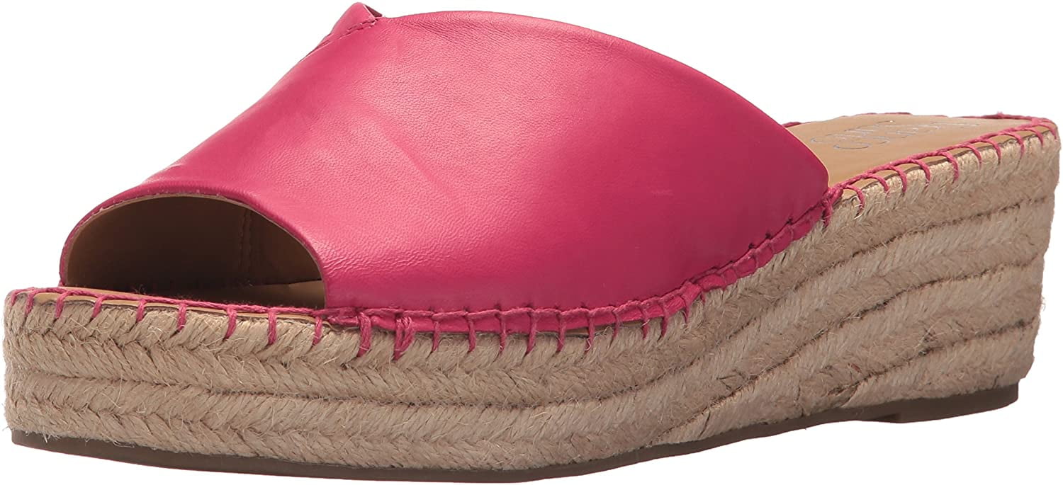 hot pink wedge sandals