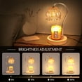 thumbnail image 4 of BN-LINK Fragrance Candle Warmer Lamp, Electric Flower Candle Warmer with Timer & Dimmer, Home Decor Wax Melt Warmer with 2 Bulbs, Gifts for Mom Women Friend Sister, Champagne, 4 of 6