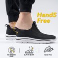 thumbnail image 3 of Sosenfer Men's Breathable Slip on Walking Shoes Hands Free Slip in Sneakers Easy Wear Running Shoes Black, 3 of 7