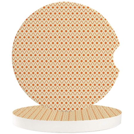 

ZHANZZK Wavy Lines and Dots Pattern Set of 6 Car Coaster for Drinks Absorbent Ceramic Stone Coasters Cup Mat with Cork Base for Home Kitchen Room Coffee Table Bar Decor