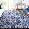 thumbnail image 3 of SAFAVIEH Blossom Travis Geometric Wool Area Rug, Navy/Ivory, 8' x 8' Square, 3 of 6