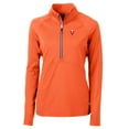 thumbnail image 2 of Women's Cutter & Buck Orange Virginia Tech Hokies Adapt Eco Knit Stretch Recycled Half-Zip Pullover Top, 2 of 3