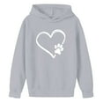 thumbnail image 5 of IVEYRTF Kids Boys Girls Casual Long Sleeve Hooded Sweatshirt Cute Fleece Pocket Hoodie Tops for Valentines Day Holiday Party Birthday Casual Wear Soft Breathable Fabric(Gray#1,13 Years), 5 of 5