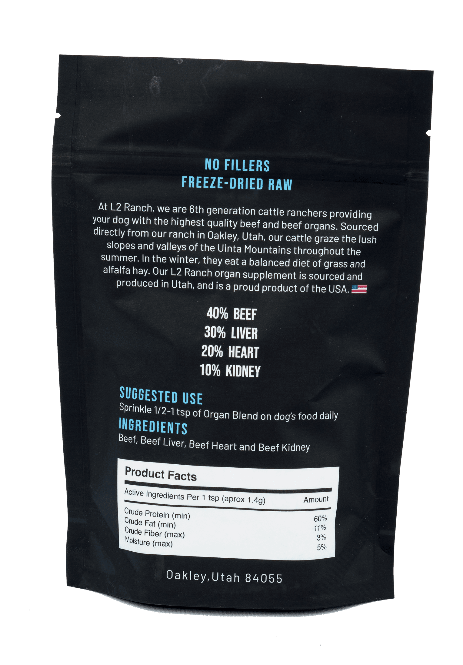 100% Grass-Fed Beef Organ Blend For Dogs